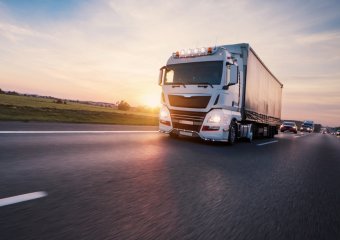 truck on the road