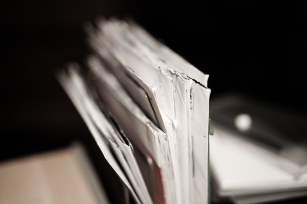 Files on shelf