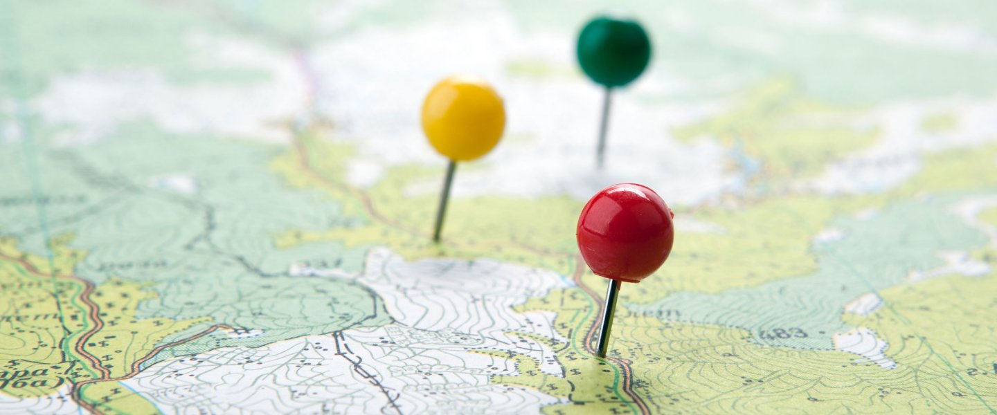 Karte mit Stecknadel avitea-Location